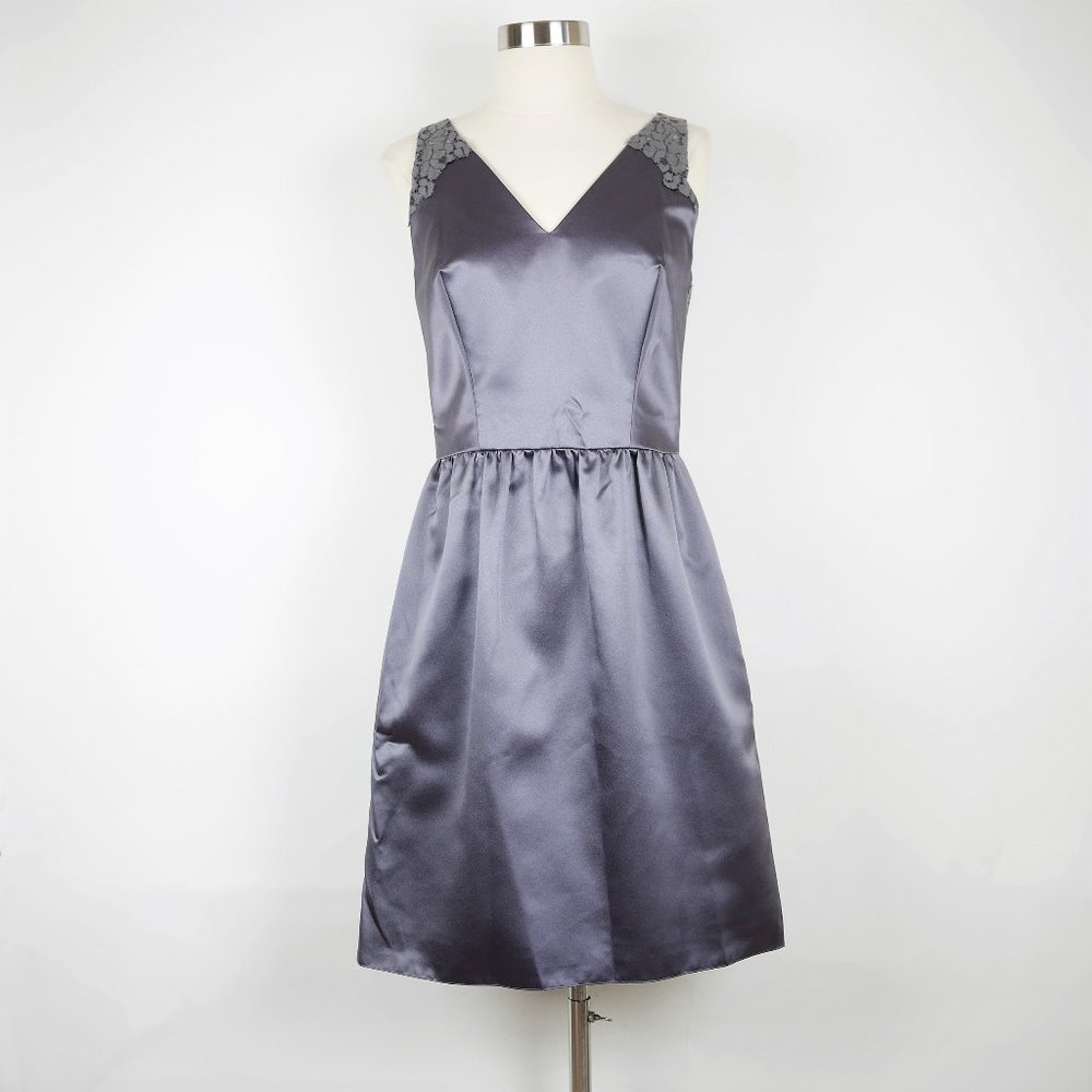 JASMINE Iron Gray Sleeveless Satin Formal Dress